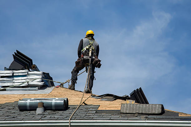 Professional Gutter Installation technician working in Clayton, ID
